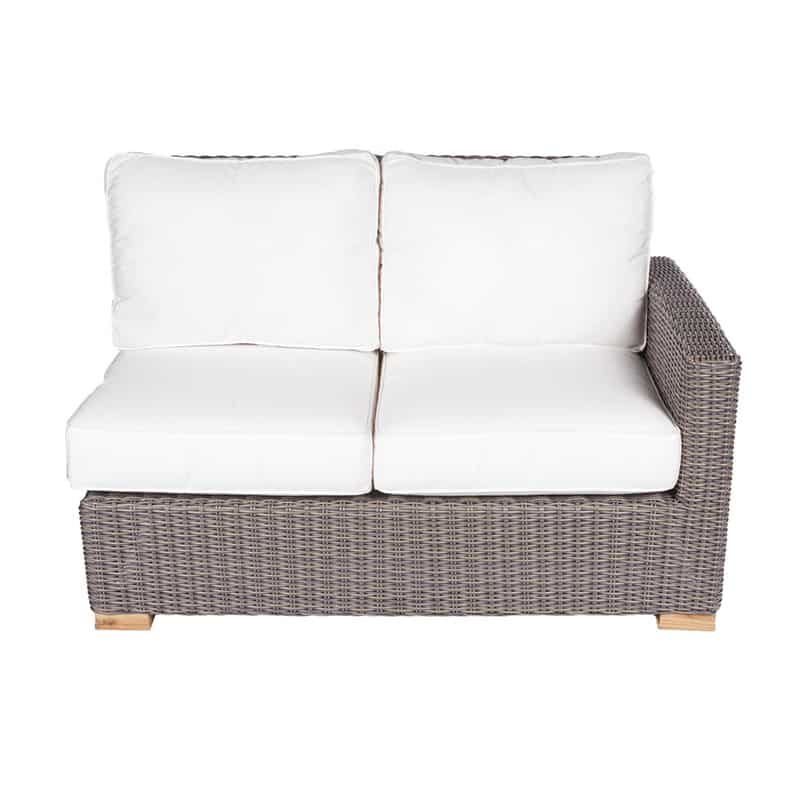 Royal Teak Collection Sanibel Wicker Sectional 2-Seater Arm Right