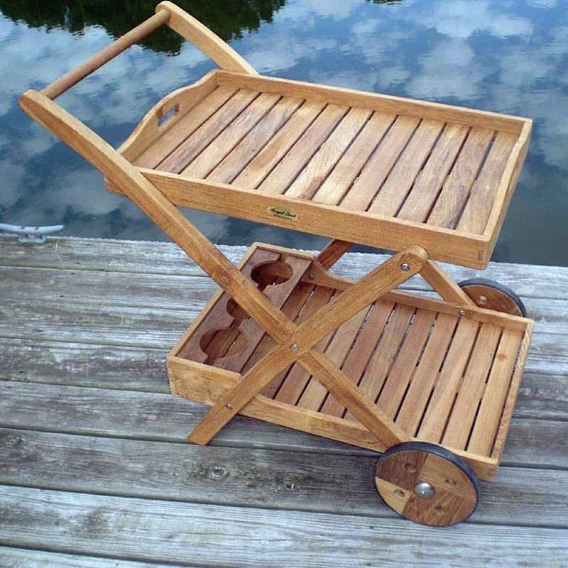 Royal Teak Collection Tray Cart-03