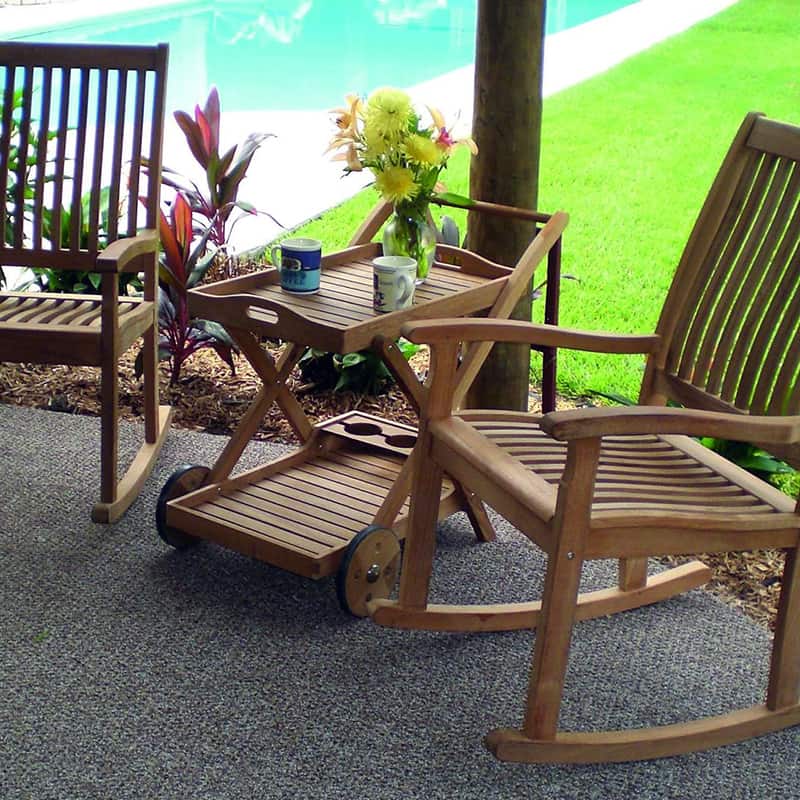 Royal Teak Collection Tray Cart - Image 5
