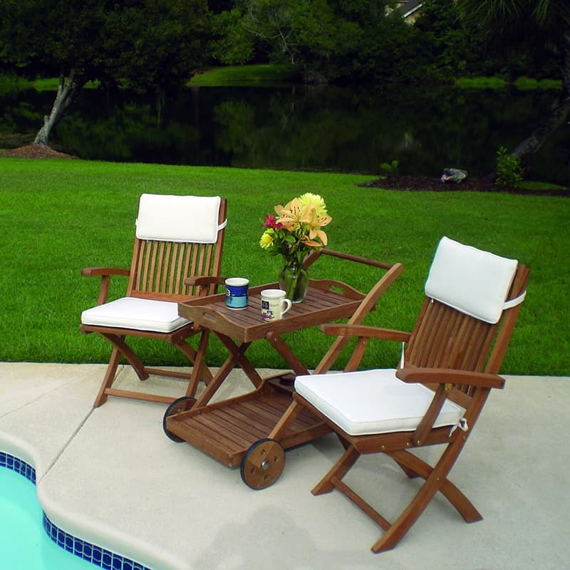Royal Teak Collection Tray Cart - Image 6