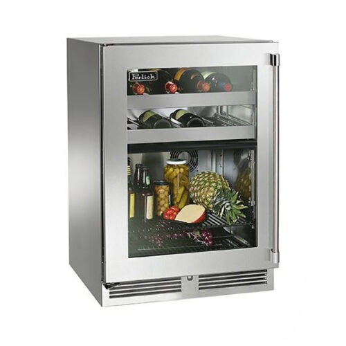 Perlick 24-In Dual-Zone Left Hinge Glass Door Wine Reserve