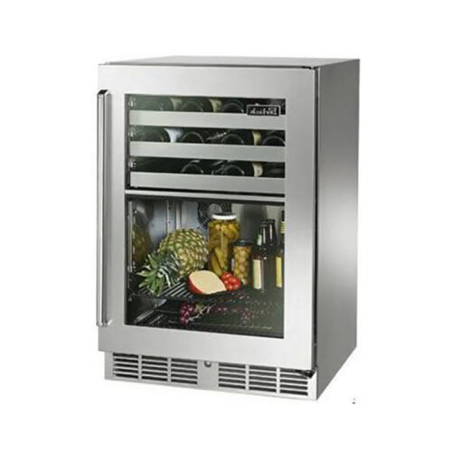 Perlick 24-In Dual-Zone Right Hinge Glass Door Wine Reserve