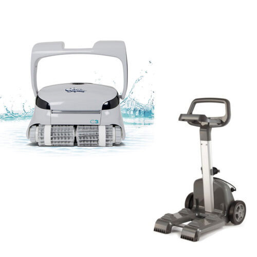 Dolphin C3 Commercial Robotic Pool Cleaner With Universal Caddy