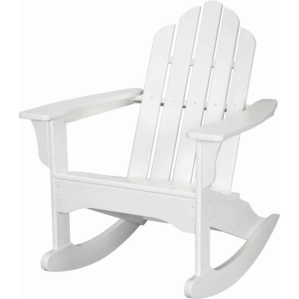 Hanover All Weather Adirondack Rocking Chair White 1
