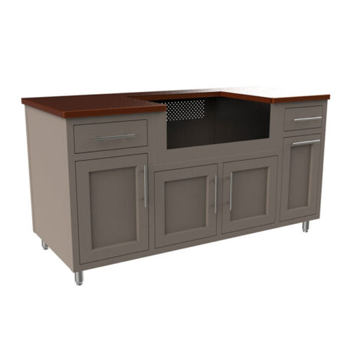 Challenger Designs 67.25″ Coastal Built-in Grill Outdoor Kitchen Island DDGW