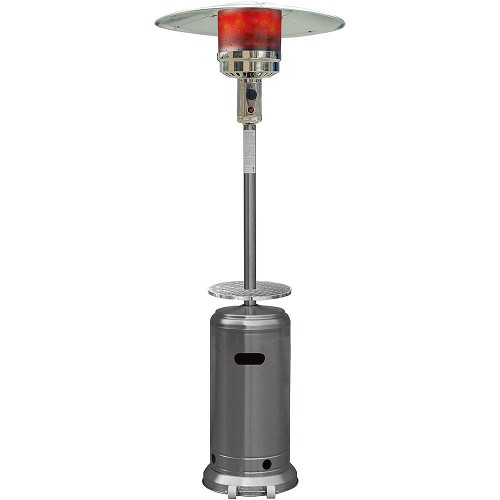 Hanover 7ft 48k BTU Steel Umbrella Propane Heater in Stainless Steel