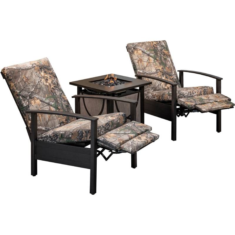 Cedar Ranch 3 Piece Fire Pit Set1