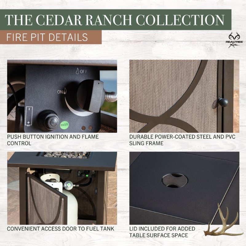 Cedar Ranch 7 Piece Fire Pit Set3