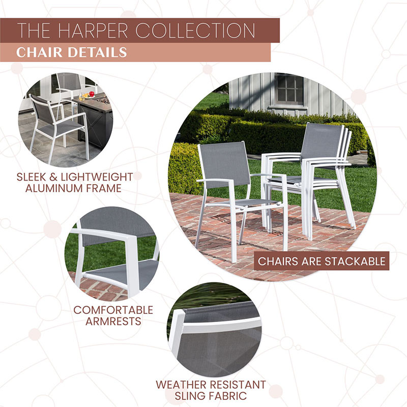 Harper 5 Piece Tile Top Fire Pit