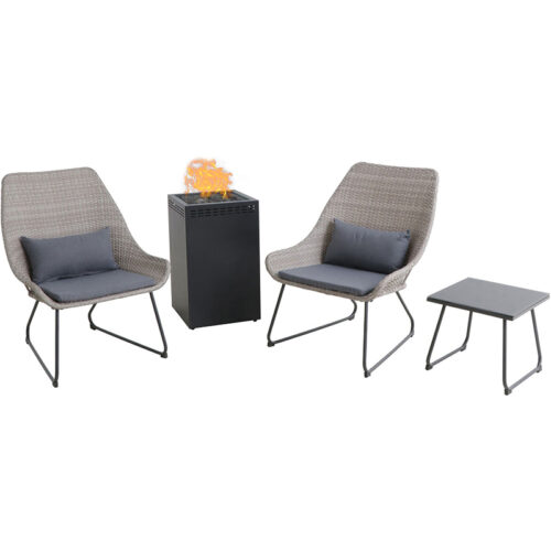 Montauk 4 Piece Fire Pit Set Gray