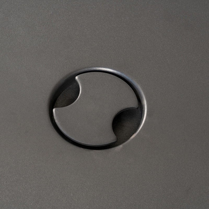 Naples Steel Gas Fire Pit with Tile Top and Light Gray Lava Rocks