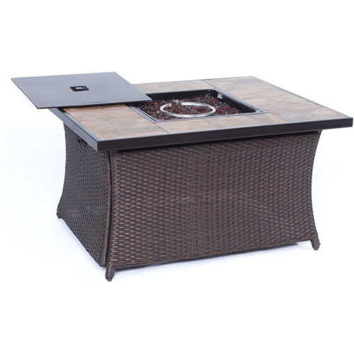 Hanover Woven Coffee Table Fire Pit(Porcelain)1