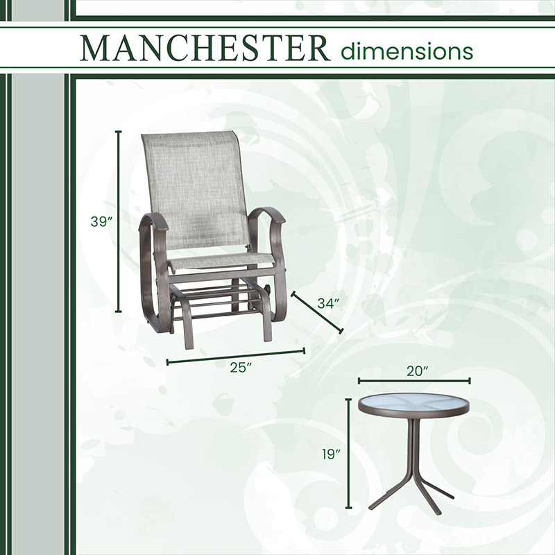 Manchester 3 Piece Patio Seating Set