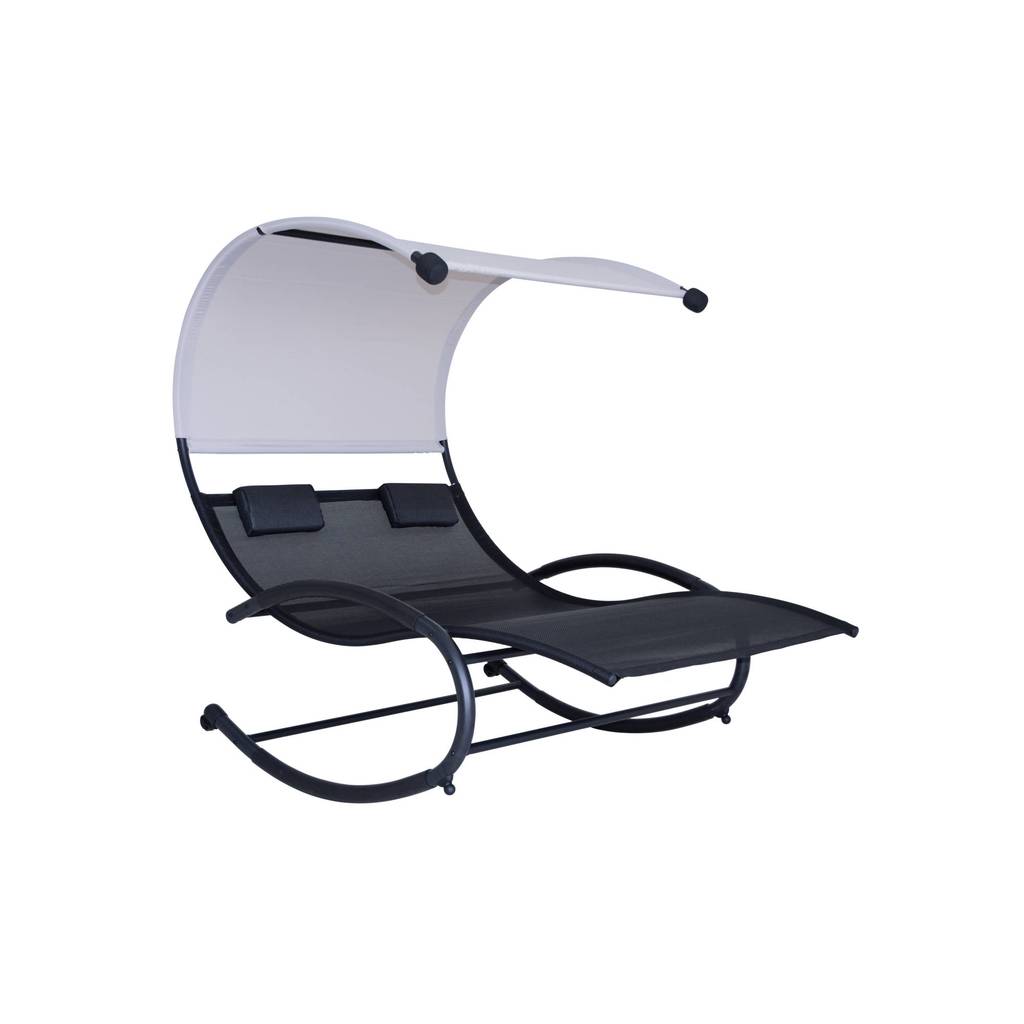 Ultra Comfortable Cool Mesh Dual Rocker With Canopy - Image 3