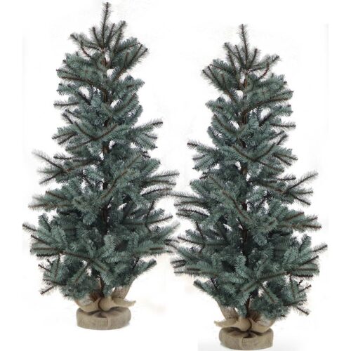 Christmas Time 4' Yardville Pine Christmas Tree in Burlap Bag - No Lights Set