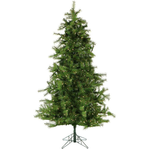 Christmas Time Green 7.0' Colorado Pine Christmas Tree with Clear LED Light & EZ Connect