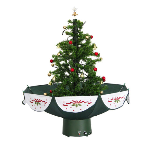 Fraser Hill Farm 29" Snowy Green Tree with Star Topper and Green Skirt