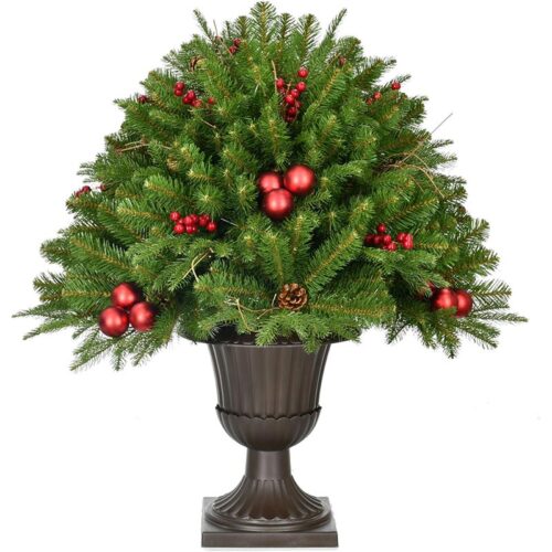 Fraser Hill Farm 3' Potted Joyful Christmas Tree - Berries, Pinecones, Ornaments