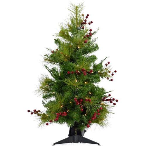 Fraser Hill Farm 4' Newberry Pine Christmas Tree - Clear LED Lights