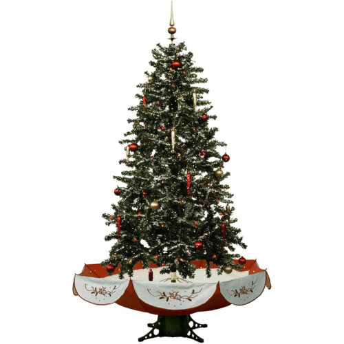 Fraser Hill Farm 55" Snowy Tree with Red Base