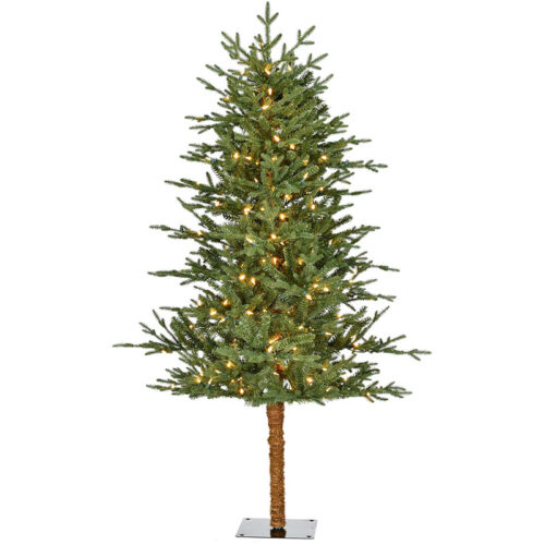 Fraser Hill Farm 5' Green Alpine Christmas Tree - Warm White LED Lights