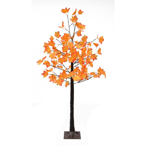 Fraser Hill Farm 5' Maple Leaf Harvest Tree Christmas - Warm White LED Lights