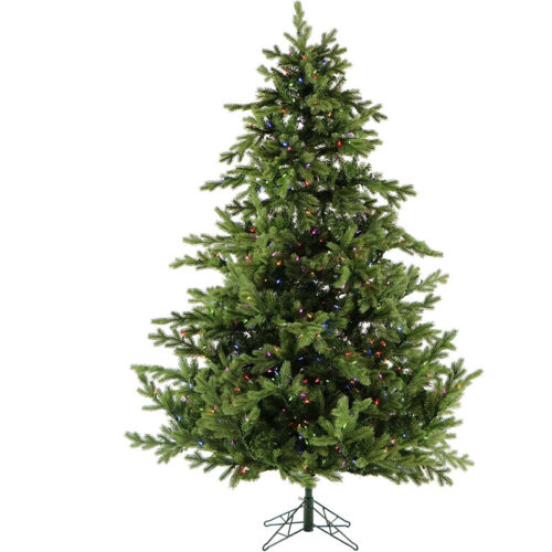 Fraser Hill Farm 7.5' Foxtail Pine Tree with Multi-colored LED Lights