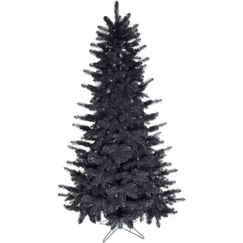 Fraser Hill Farm Black 6.5' Festive PVC Tree - No Lights