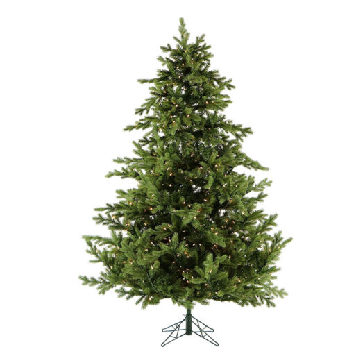 Fraser Hill Farm Green 6.5' Foxtail Pine Christmas Tree - Warm White LED Lights, EZ Connect