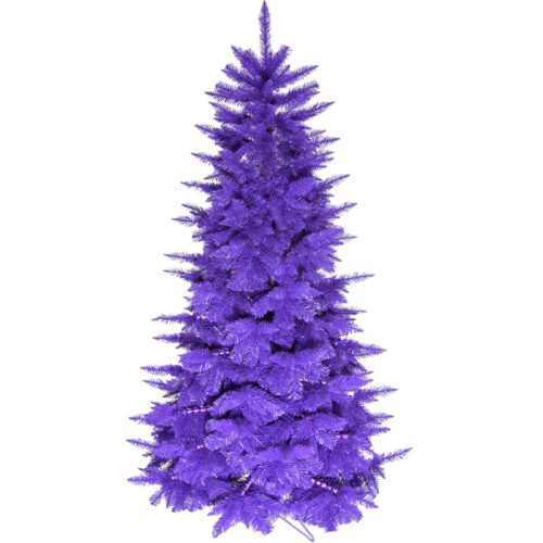 Fraser Hill Farm Purple 6.5' PVC Festive Tree - No Lights