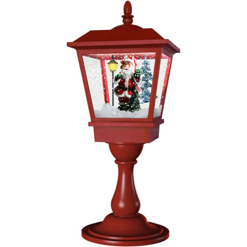 Fraser Hill Farm Red 25" Tabletop Snowy Santa Square