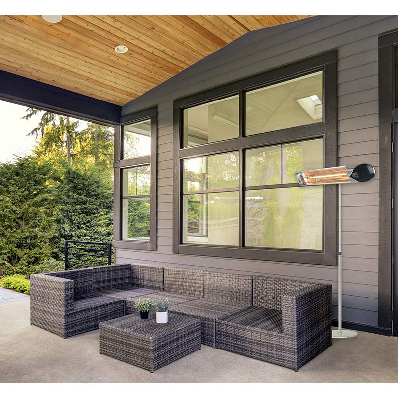 Hanover 35.4" Silver Carbon Lamp and Pole Stand - Image 5