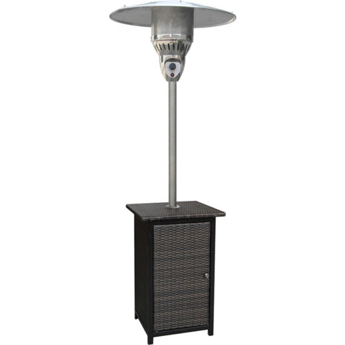 Hanover 7ft Tall 41,000 BTU Bronze Square Wicker Propane Patio Heater