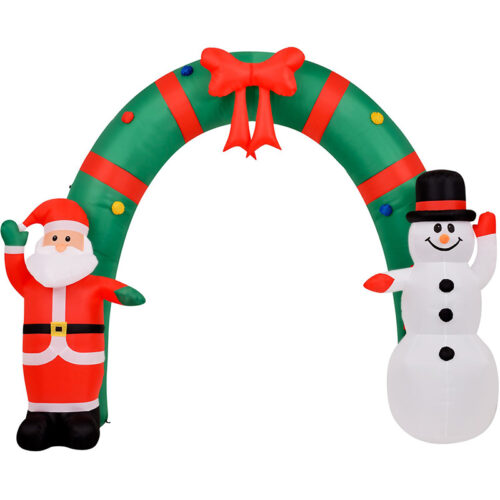 Christmas Time 8' Inflatable Walkway Arch with White LED Lights