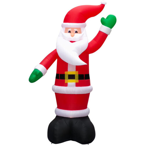 Fraser Hill Farm 20' Inflatable Santa with White LED Lights