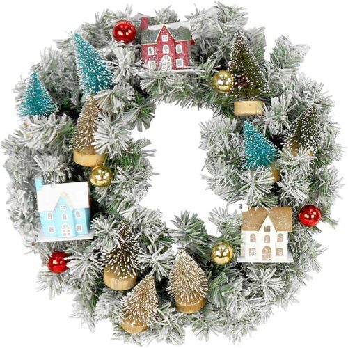 Fraser Hill Farm 24" Snowy Christmas Wreath