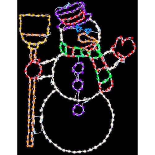 Fraser Hill Farm 57" Snowman - Multi-colored LED Lights