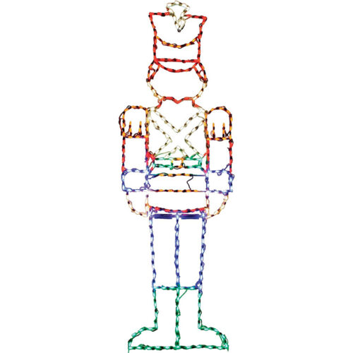 Fraser Hill Farm 77" Toy Soldier - Multi-colored LED Lights