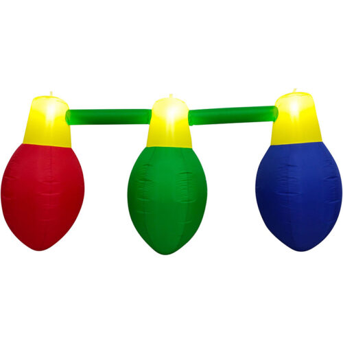 Fraser Hill Farm 8' Inflatable Christmas Bulbs Set with White LED Lights
