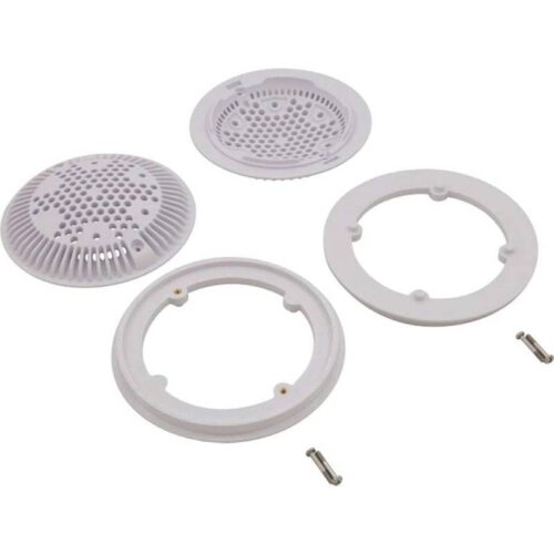 WG1030AVPAK2 2/PK 8" White Concrete Suction Frame and Grate 1