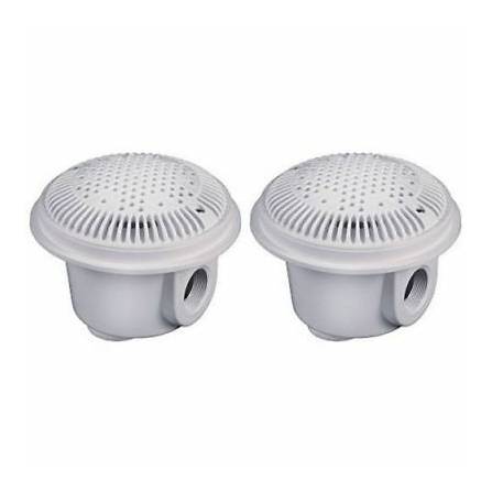 WG1049AVPAK2 2PK 2"x1.5" WHT Dual Suct Outlet with AV Grate 1