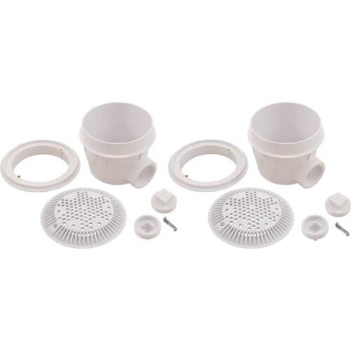 WG1154AVPAK2 2PK 2"SxFPT White Sump W/ ADJ Collar and Grate 1