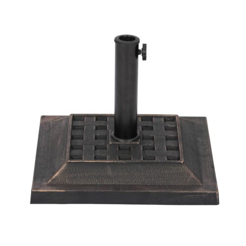 26-lb All-Weather Outdoor Square Resin Umbrella Base - Bronze