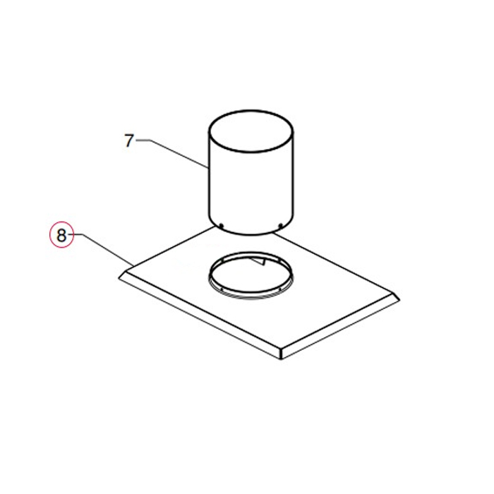 Raypak 010823F 206/267 Flue Adapter