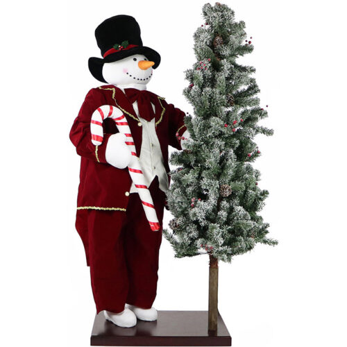Fraser Hill Farm 60" Animated Snowman With Warm White LED Lights