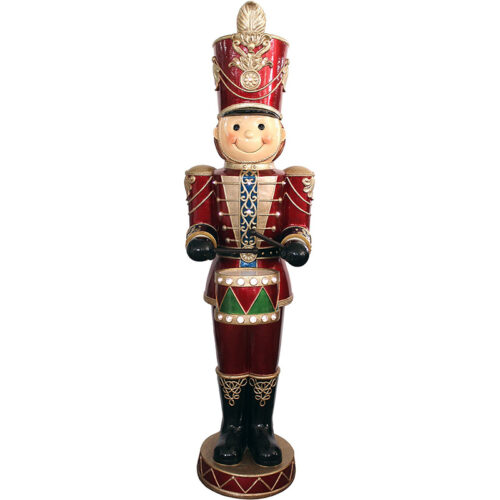 Fraser Hill Farm 63" Animated Musical Drummer Boy with Warm White LED Lights