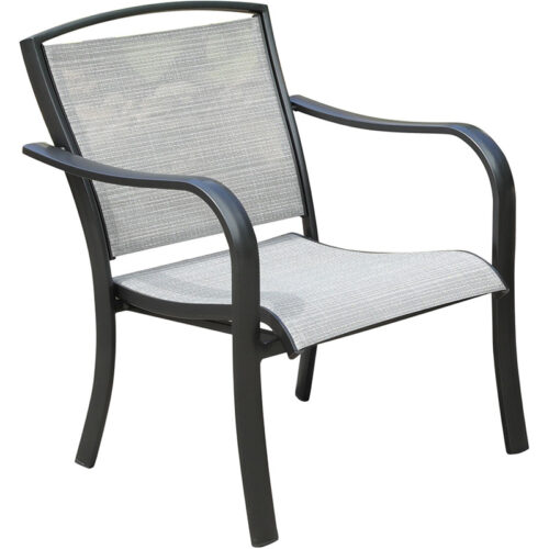 Hanover Foxhill Commercial Gunmetal Sling Side Chair