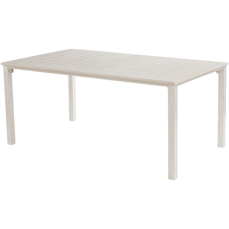 Hanover Morrison 7 Piece Dining Set with 6 Sling Chairs and Slat Table