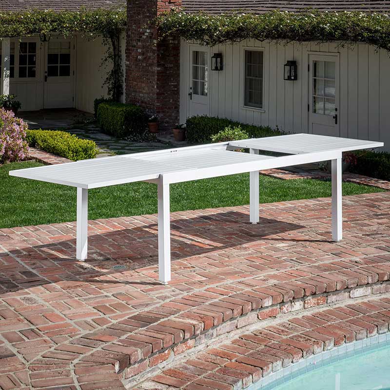 Mod Furniture Harper 10 Aluminum Chairs and 1 Extension Table Dining Set