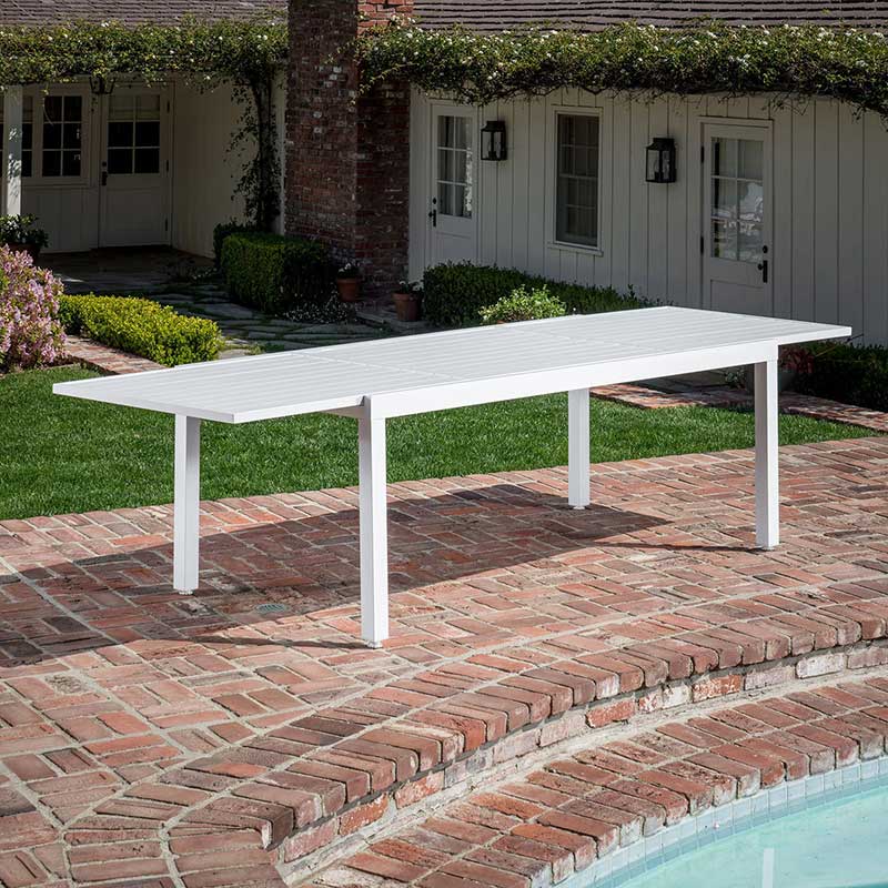 Mod Furniture Harper 10 Aluminum Chairs and 1 Extension Table Dining Set